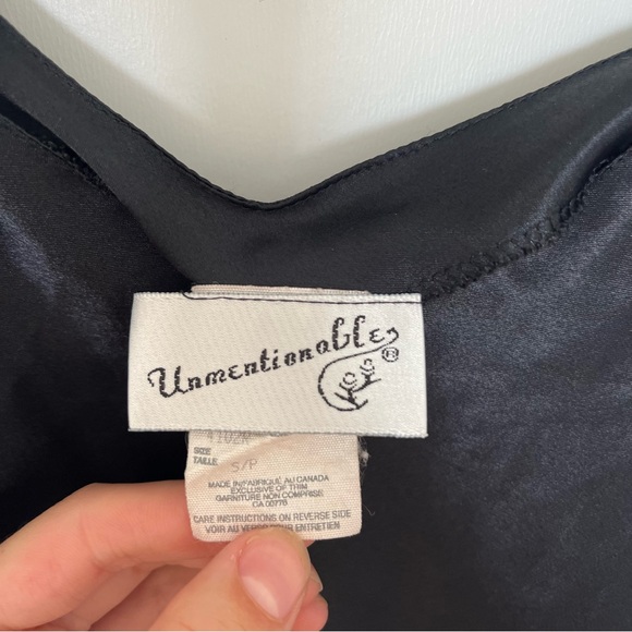 Vintage Black Silk Slip Mini Dress - Picture 8 of 12